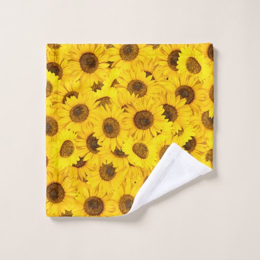 Fleurs de soleil (Gant de toilette)
