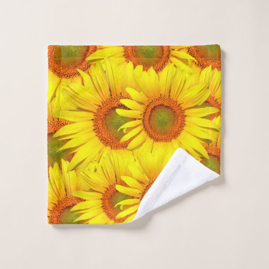 Fleurs de soleil (Gant de toilette)