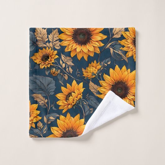 Fleurs de soleil (Gant de toilette)