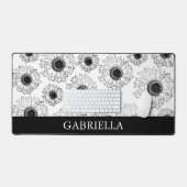 Fleurs de soleil à écartement noir et blanc (Clavier et souris)