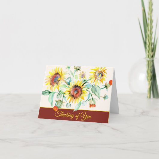 Fleurs de soleil aquarelle personnalisable (Devant)