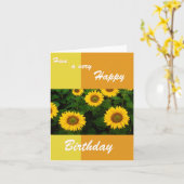 Fleurs de soleil - Carte d'anniversaire (Fleur jaune)