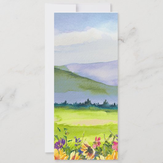 Fleurs de soleil | Cartes de menu Mariage Wild Mea (Dos)