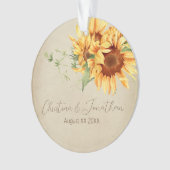 Fleurs de soleil d'aquarelle sur parchemin défraîc (devant)