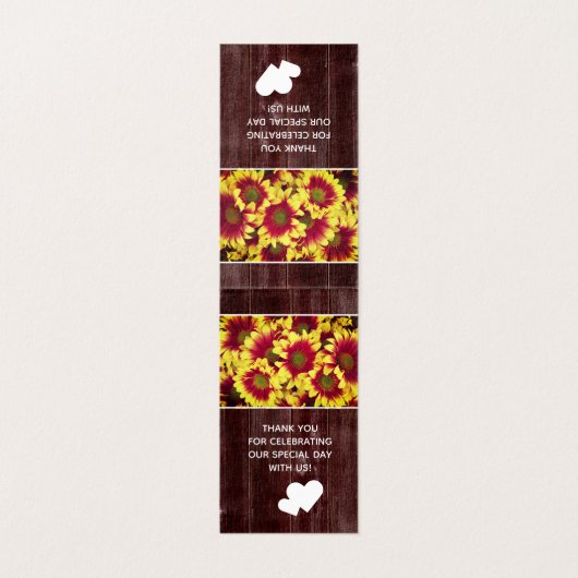 Fleurs de soleil d'automne rustiques sur Mariage d (Inside Unfolded)