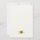 Fleurs de soleil de pays Invitations de mariage (Dos)