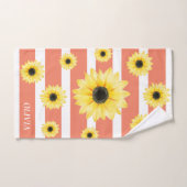 Fleurs de soleil élégantes personnalisées (Serviette à main)