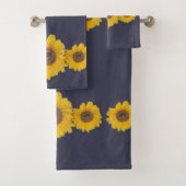 Fleurs de soleil en bleu foncé (En situation)