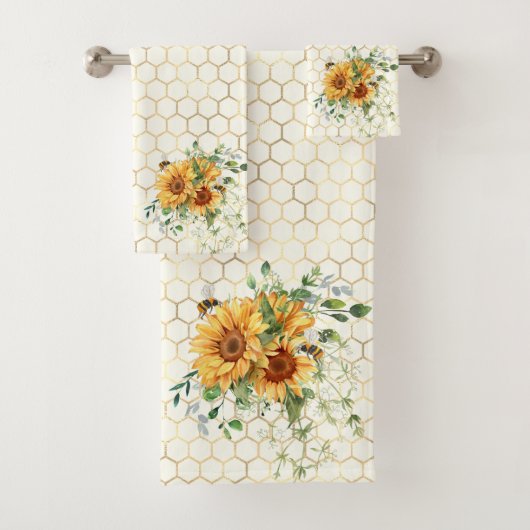 Fleurs de soleil et abeilles (En situation)