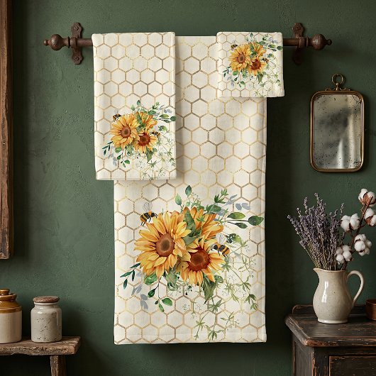 Fleurs de soleil et abeilles