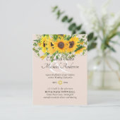 Fleurs de soleil et invitation de mariage de corai (Debout devant)