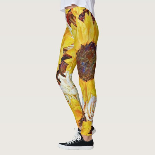 Fleurs de soleil et Leggings d'art Rose (Gauche)