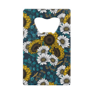 Fleurs de soleil et marguerites, jardin d'été 2