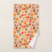 Fleurs de soleil et oiseaux (Serviette à main)