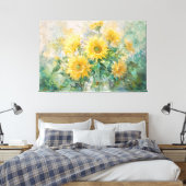 *~* Fleurs de soleil fille TV2 toile étirée Impres (Insitu(Chambre))