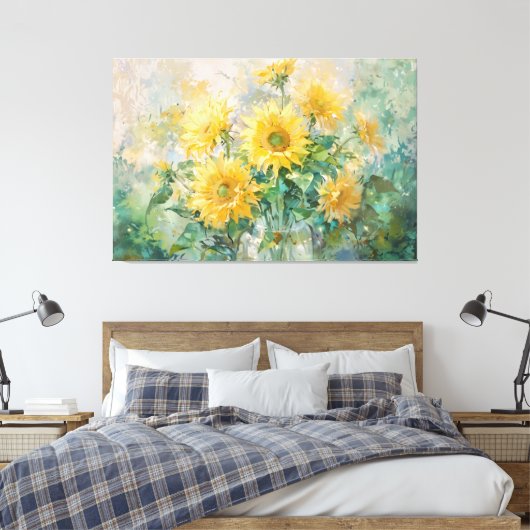 *~* Fleurs de soleil fille TV2 toile étirée Impres (Insitu(Chambre))
