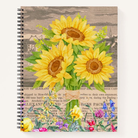 Fleurs de soleil, Fleurs d'aquarelle, Journal Vint (Devant)