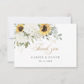 Fleurs de soleil florales Hydrangea Mariage Merci (Devant)