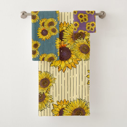 Fleurs de soleil illustrées en été (En situation)