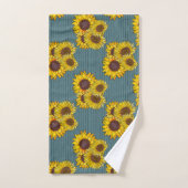 Fleurs de soleil illustrées en été (Serviette à main)