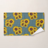 Fleurs de soleil illustrées en été (Serviette à main)