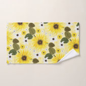 Fleurs de soleil Jaune Floral (Serviette à main)