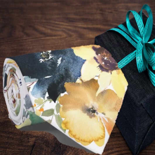 Fleurs de soleil Jaune Marine bleu Fleur Cravate f