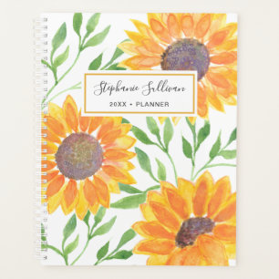 Fleurs de soleil jaunes Aquarelle personnalisée 2