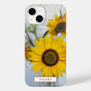 Fleurs de soleil jaunes coque iphone personnalisé