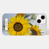 Fleurs de soleil jaunes coque iphone personnalisé (Verso (horizontal))