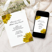 Fleurs de soleil jaunes Fêtes des mères Invitation