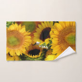 Fleurs de soleil jaunes fraîches du marché des agr (Serviette à main)