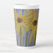 Fleurs de soleil jaunes Latte Mug (Devant)
