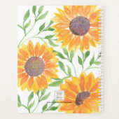 Fleurs de soleil jaunes personnalisées (Dos)