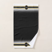 Fleurs de soleil Jaunes spectaculaires sur noir et (Serviette à main)