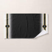 Fleurs de soleil Jaunes spectaculaires sur noir et (Serviette à main)