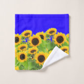 Fleurs de soleil - Liberté Ukraine Paix drapeau uk (Gant de toilette)