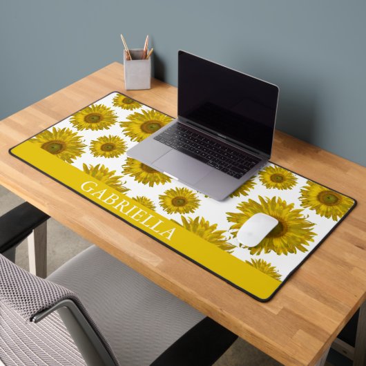 Fleurs de soleil rayées jaunes (Bureau 2)