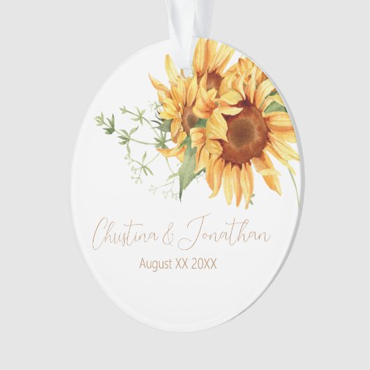 Fleurs de soleil romantiques aquarelles (devant)