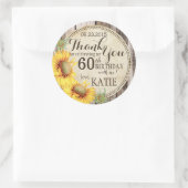 Fleurs de soleil rustique Merci de bois Étiquette (Sac)