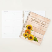 Fleurs de soleil rustiques sur bois (Devant avec enveloppe)