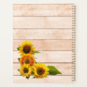 Fleurs de soleil rustiques sur bois (Dos)