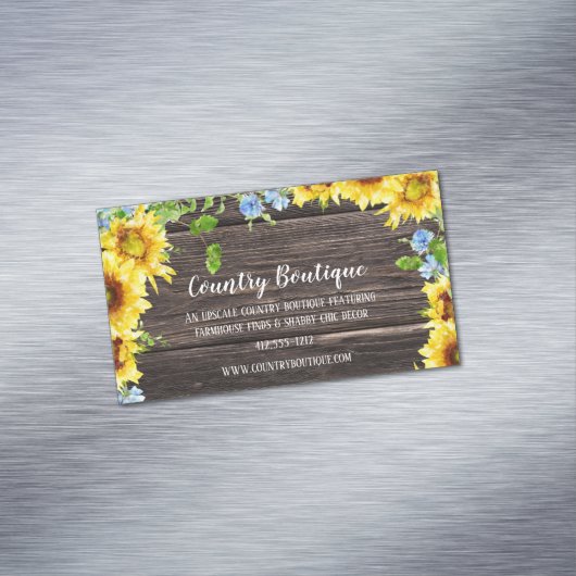 Fleurs de soleil rustiques sur le Carte de visite (In Situ)
