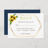 Fleurs de soleil sur la carte de réponse de la mar (Devant / Derrière)