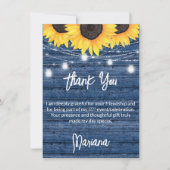 Fleurs de soleil sur le Carte de remerciements Blu (Devant)