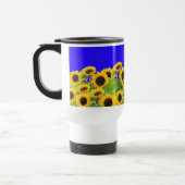 Fleurs de soleil Voyage Mug Ukraine Drapeaux coule (Gauche)