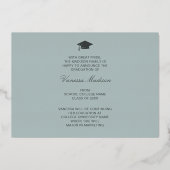 Fleurs de style élégant | Carte de fin d'études ph (Verso)