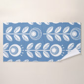 Fleurs de style folk scandinave - fleurs florales (Serviette de bain)