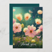 Fleurs de sympathie en MERCI de champ (Devant / Derrière)