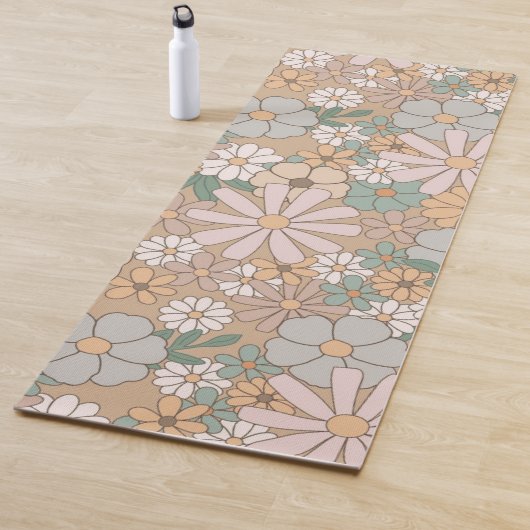 Fleurs de tapis de yoga personnalisées (En situation)
